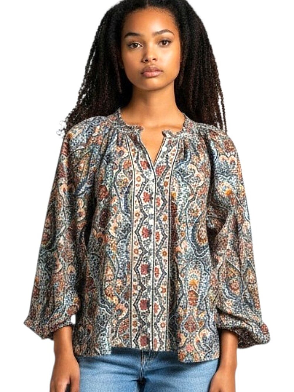 Cleobella Like New Fabiola Raglan Peasant Blouse Boho Organic Vintage-Insp - XS